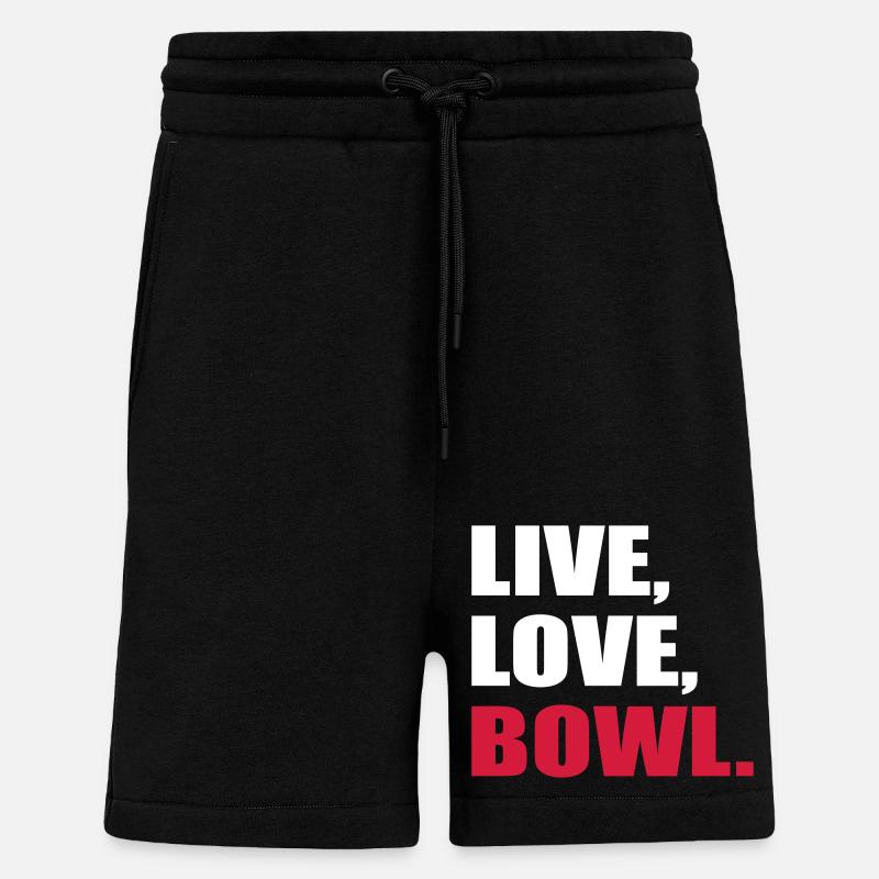 bowling - Short bio décontracté fabriqué en UE - SOLID BLACK