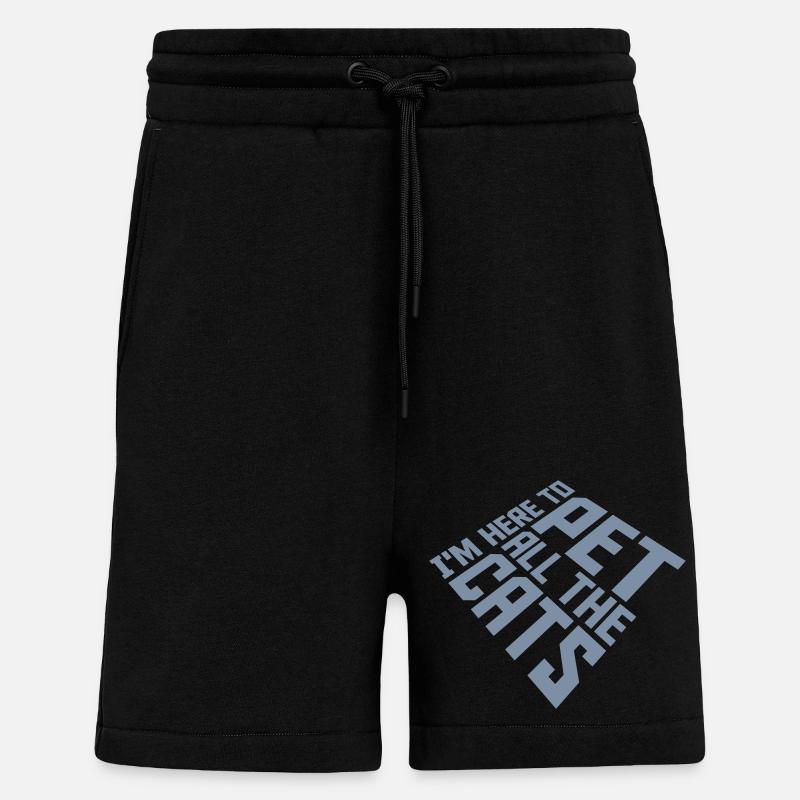 Pet All The Cats - Shorts - made by SPREAD - SOLID BLACK