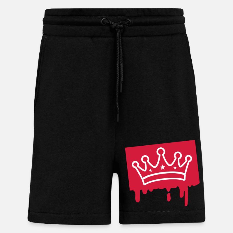 Krone Symbol - Shorts - made by SPREAD - SOLID BLACK