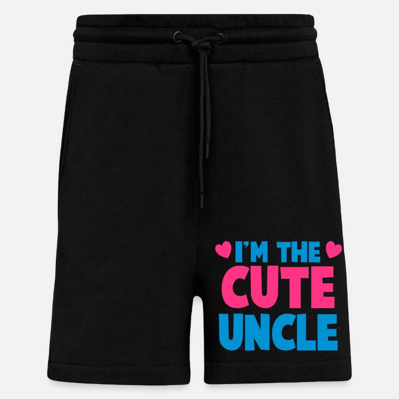 Je suis l'oncle mignon! - Short bio décontracté fabriqué en UE - SOLID BLACK