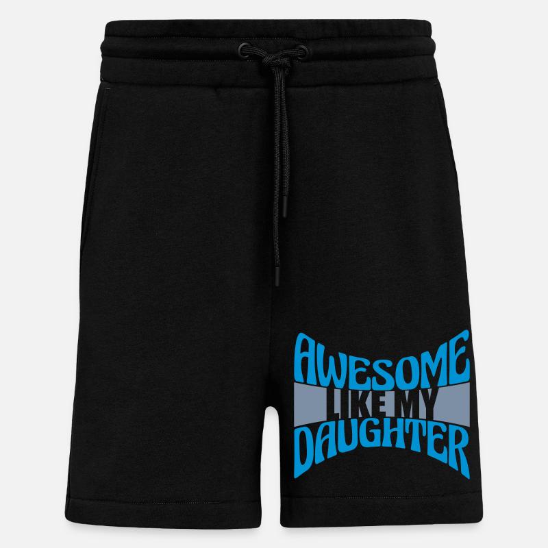 Awesome Like My Daughter - Shorts - made by SPREAD - SOLID BLACK