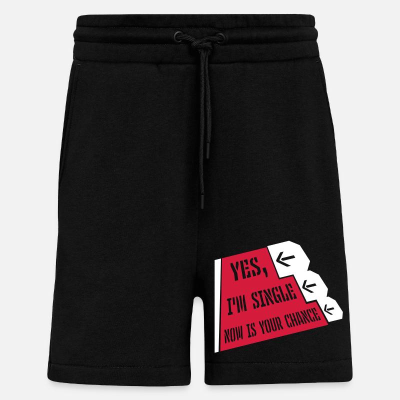célibataire maintenant votre chance - Short bio décontracté fabriqué en UE - SOLID BLACK