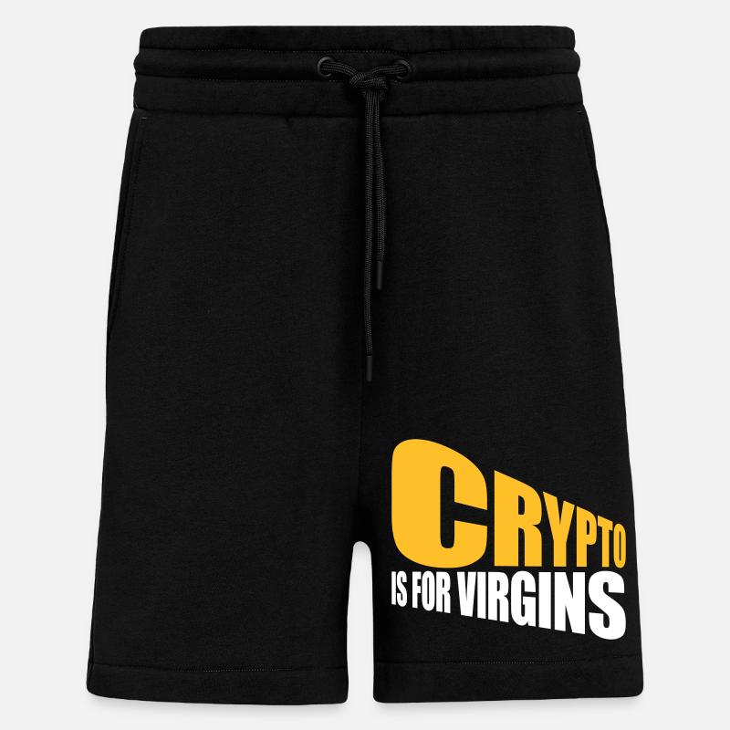 crypto is for virgins - Shorts - made by SPREAD - SOLID BLACK