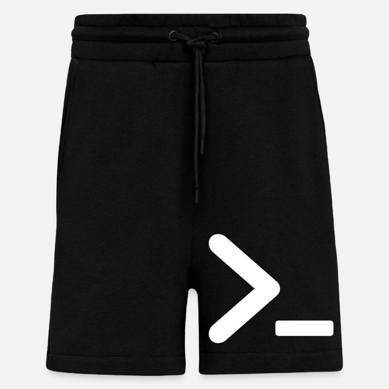 >_ OS program prompt - Shorts - made by SPREAD - SOLID BLACK