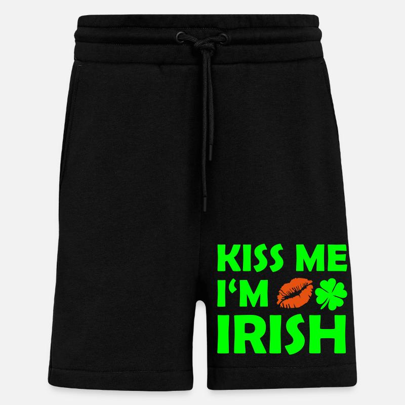 kiss me im irish - Shorts - made by SPREAD - SOLID BLACK