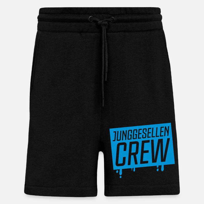 Équipage Bachelor - Short bio décontracté fabriqué en UE - SOLID BLACK