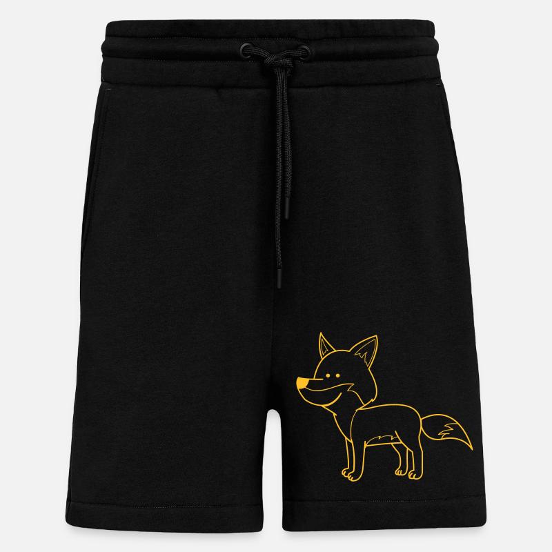 Fuchs Comic - Shorts - made by SPREAD - SOLID BLACK