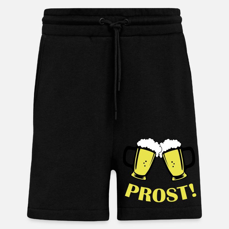 Santé de la bière - Short bio décontracté fabriqué en UE - SOLID BLACK