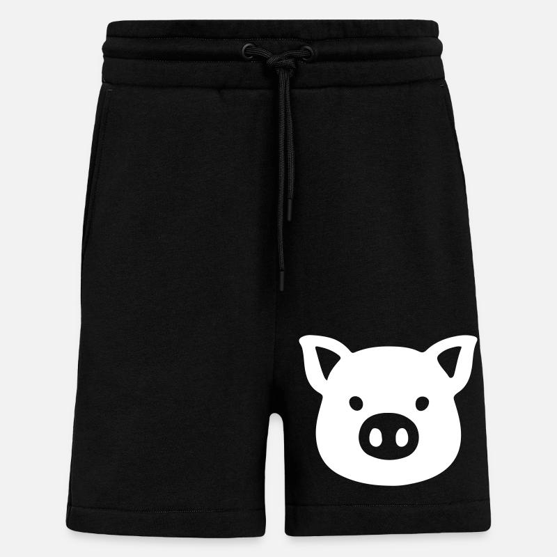 Schwein Kopf Sau - Shorts - made by SPREAD - SOLID BLACK
