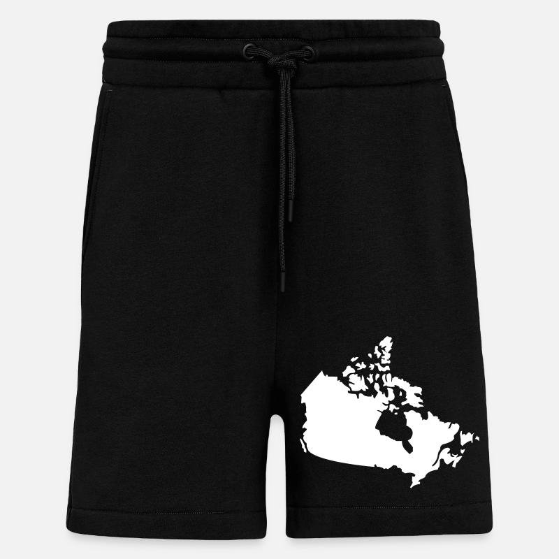 Pays du Canada - Short bio décontracté fabriqué en UE - SOLID BLACK