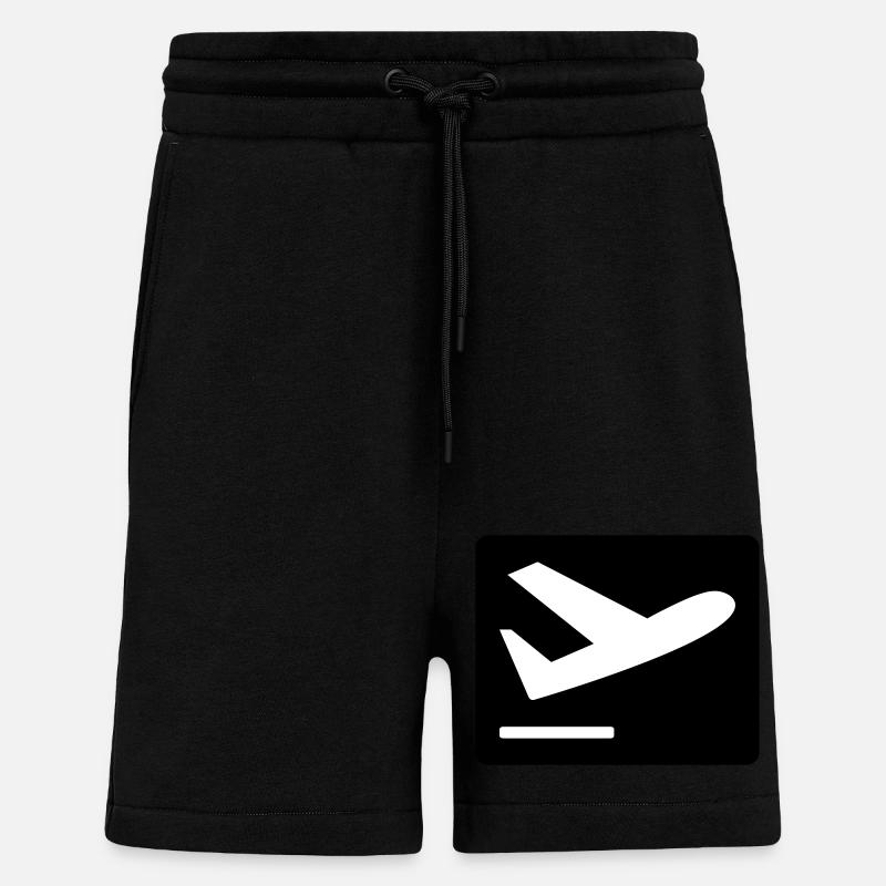 Flugzeug beim Starten - Shorts - made by SPREAD - SOLID BLACK
