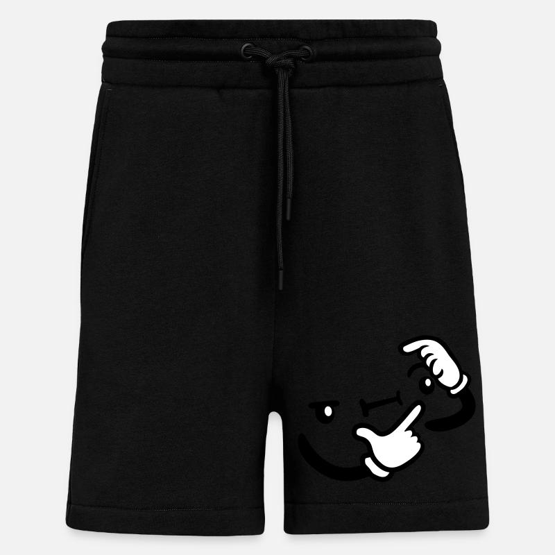 Geste de réflexion - Short bio décontracté fabriqué en UE - SOLID BLACK