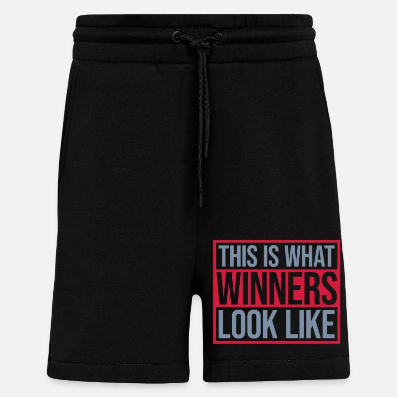 À quoi ressemblent les gagnants - Short bio décontracté fabriqué en UE - SOLID BLACK