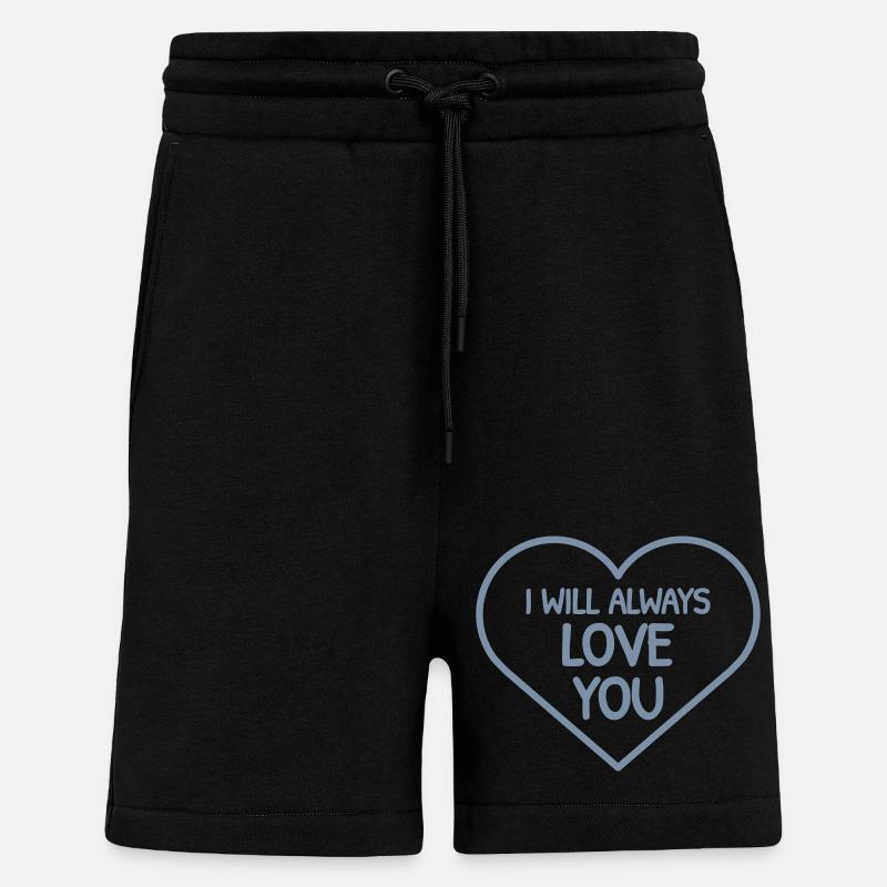 J’aimerai toujours - Short bio décontracté fabriqué en UE - SOLID BLACK