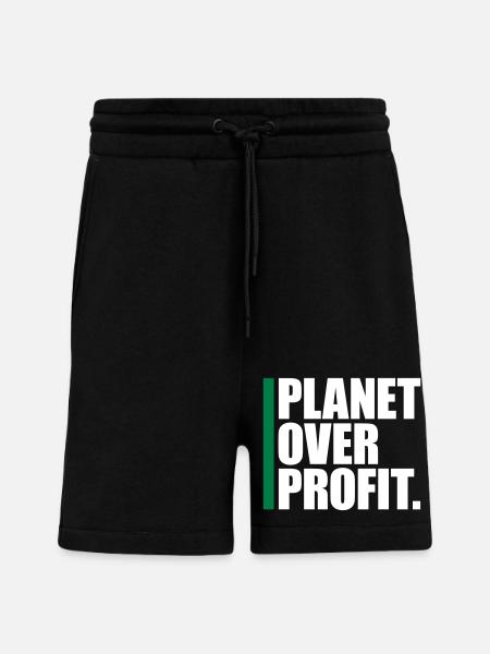 planet over profit quote - Shorts - made by SPREAD - SOLID BLACK