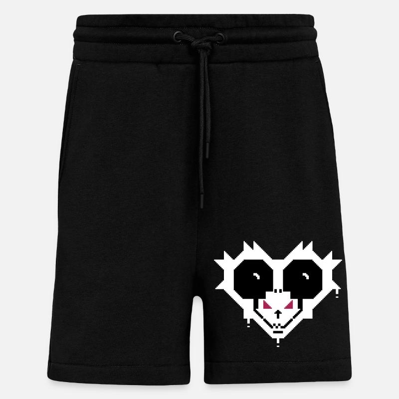 PETSCII M4U5 - Short bio décontracté fabriqué en UE - SOLID BLACK