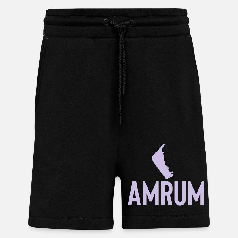 Amrum, Insel, Urlaub - Shorts - made by SPREAD - SOLID BLACK