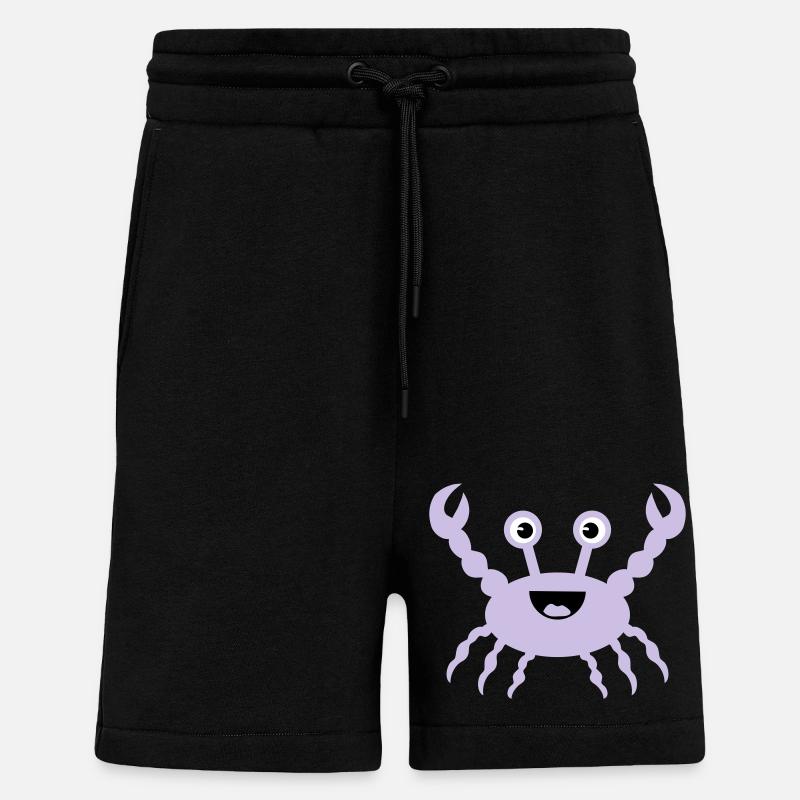 Crabe - Short bio décontracté fabriqué en UE - SOLID BLACK
