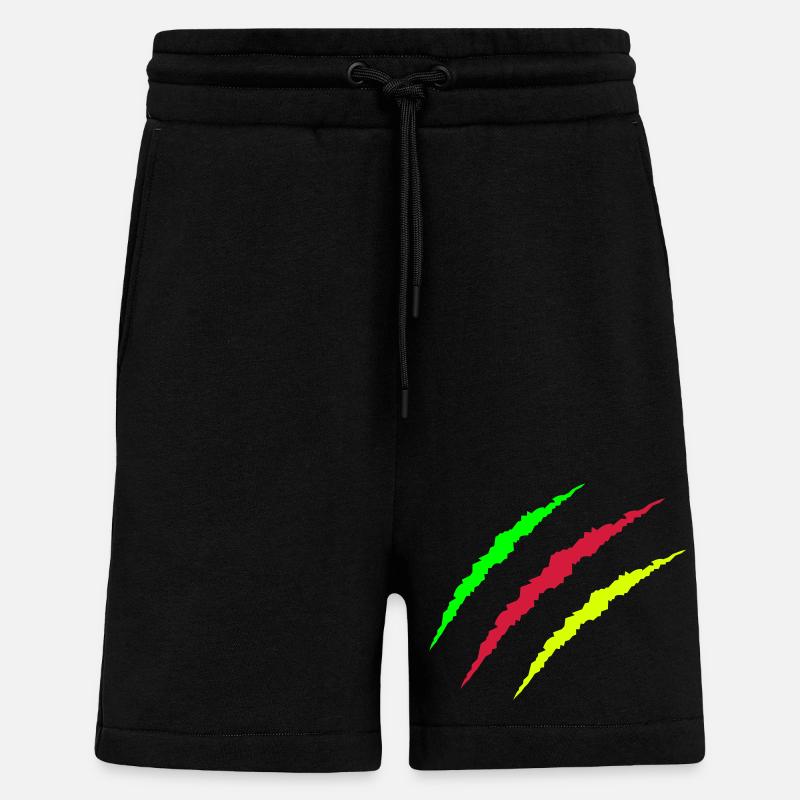 Griffes Kurdistan - Short bio décontracté fabriqué en UE - SOLID BLACK