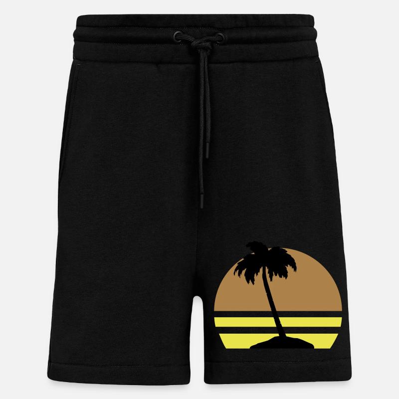 Île Palm - Short bio décontracté fabriqué en UE - SOLID BLACK
