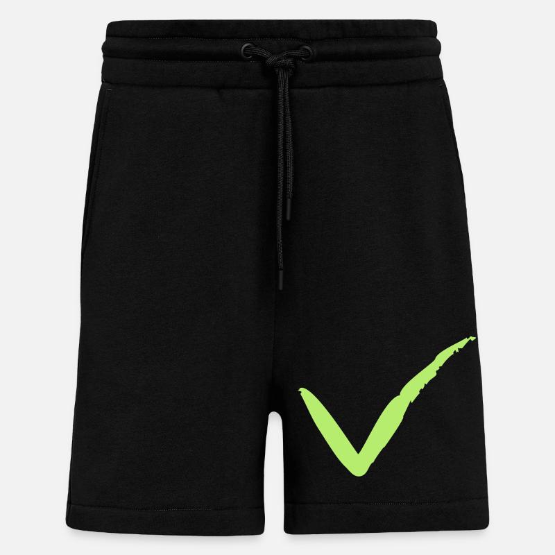 Pinselstrich Haken - Shorts - made by SPREAD - SOLID BLACK