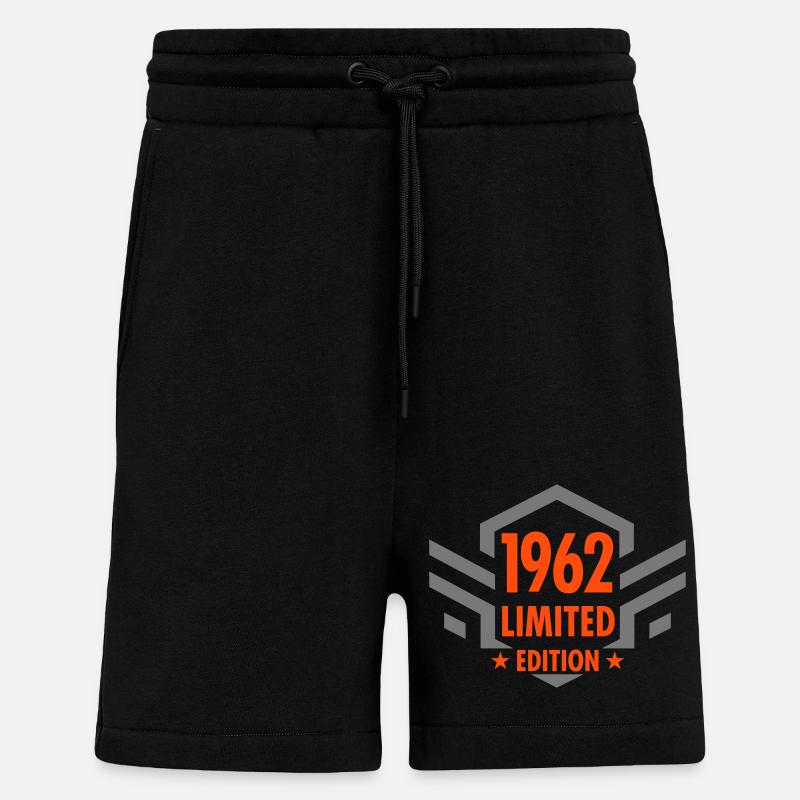 1962 Édition limitée AT - Short bio décontracté fabriqué en UE - SOLID BLACK
