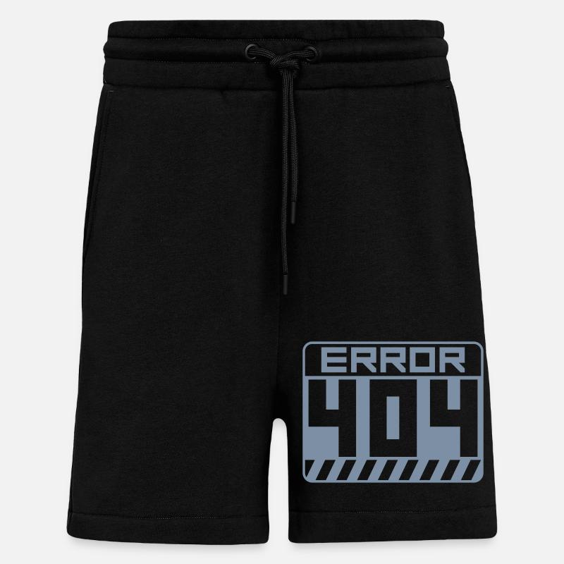 Warnung Schild Error 404 - Shorts - made by SPREAD - SOLID BLACK