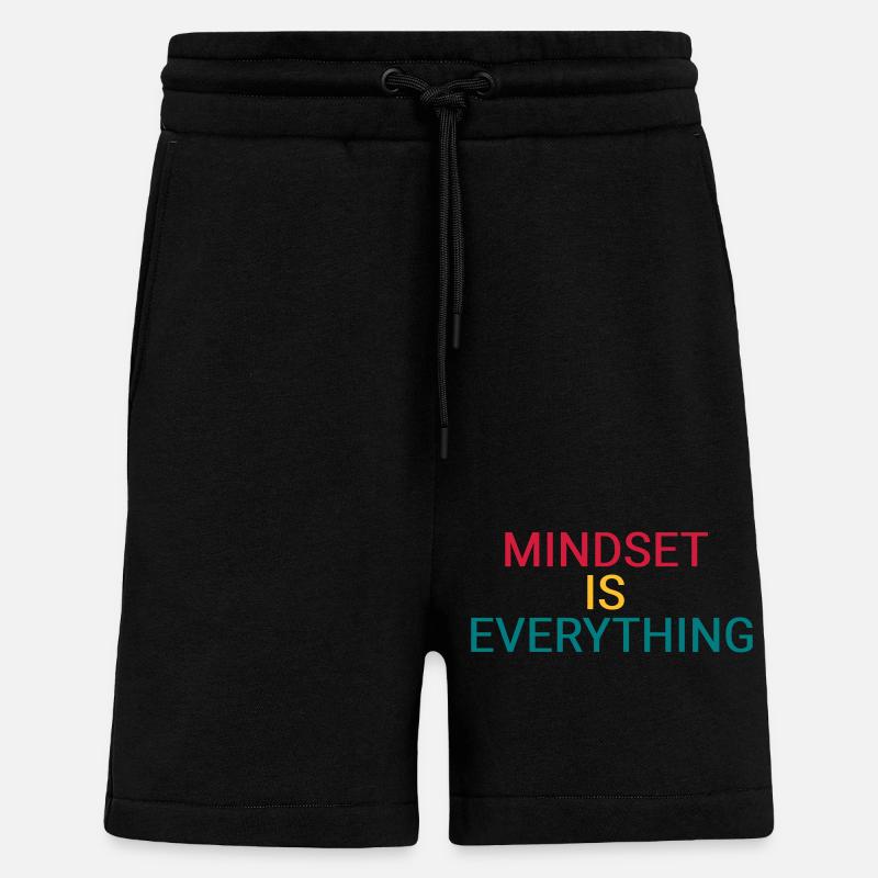 Mindset is everything - Shorts - made by SPREAD - SOLID BLACK