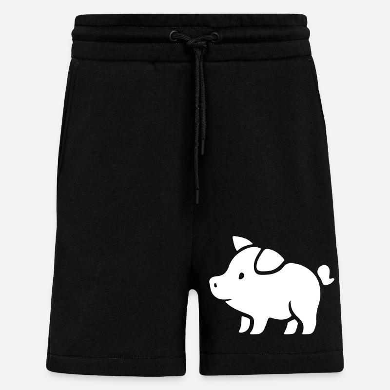 Schweinchen Sau Eber - Shorts - made by SPREAD - SOLID BLACK
