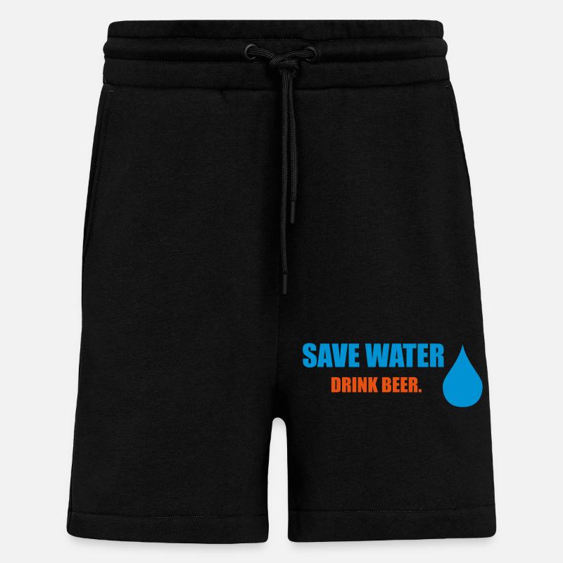 beer - Shorts - made by SPREAD - SOLID BLACK
