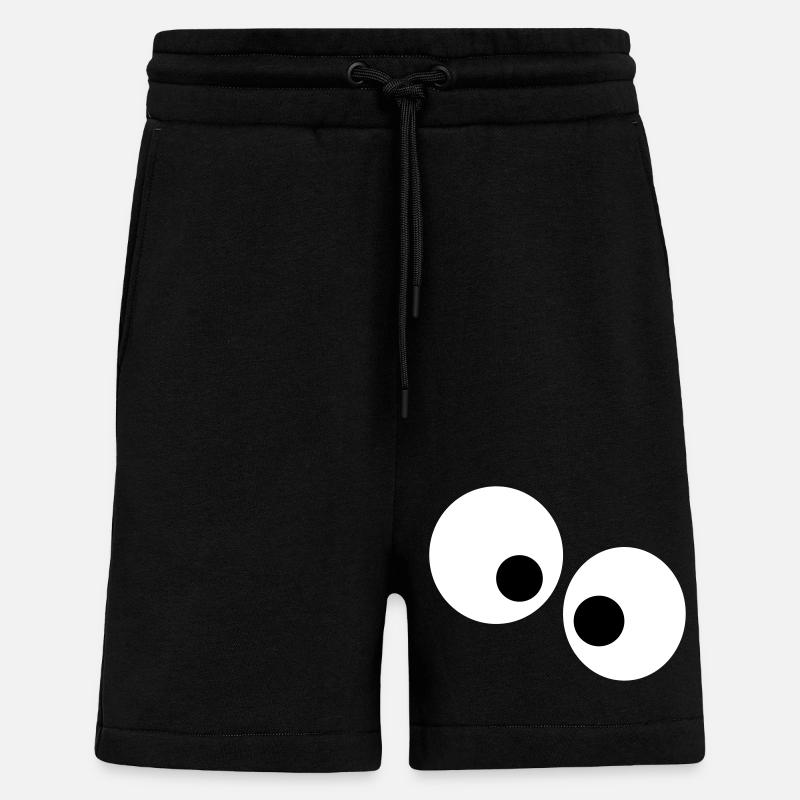 Yeux drôles - Short bio décontracté fabriqué en UE - SOLID BLACK