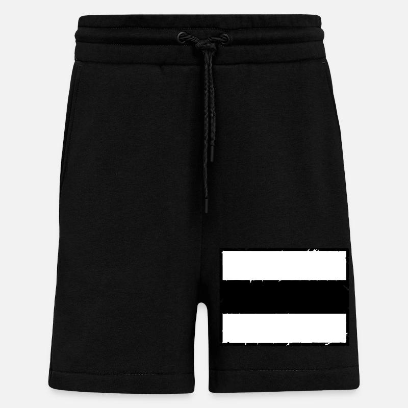 Conception de bouclier de cadre - Short bio décontracté fabriqué en UE - SOLID BLACK