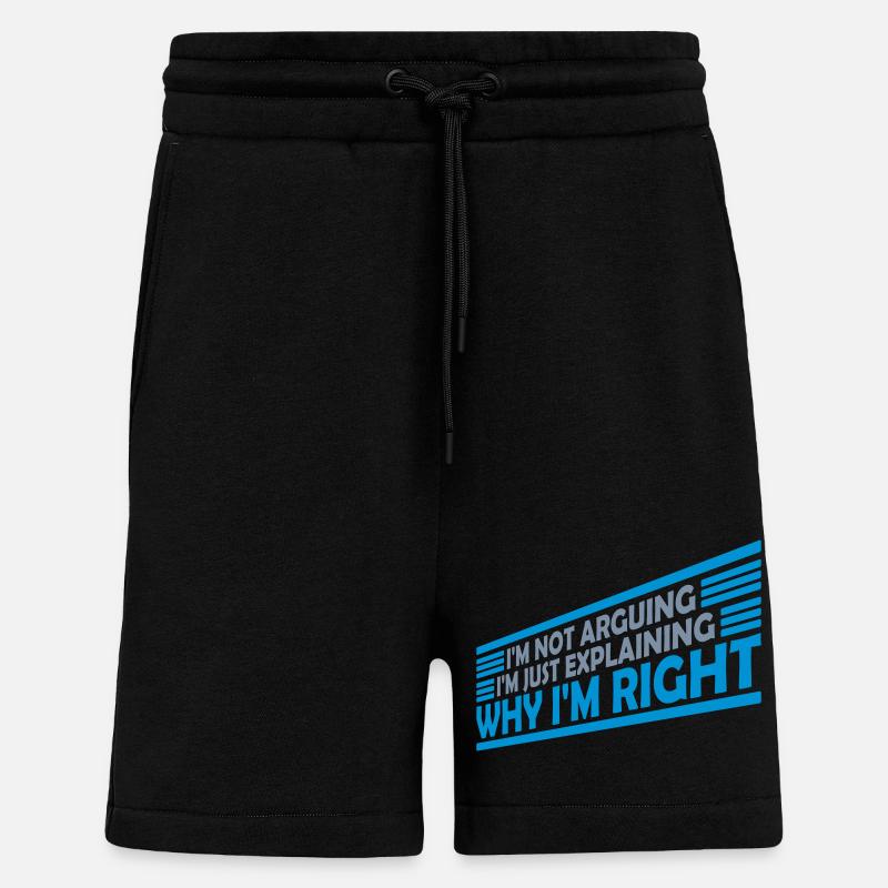 Je ne discute pas - Short bio décontracté fabriqué en UE - SOLID BLACK