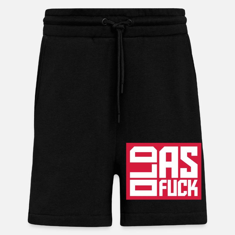 ancien logo de texte AF - Short bio décontracté fabriqué en UE - SOLID BLACK