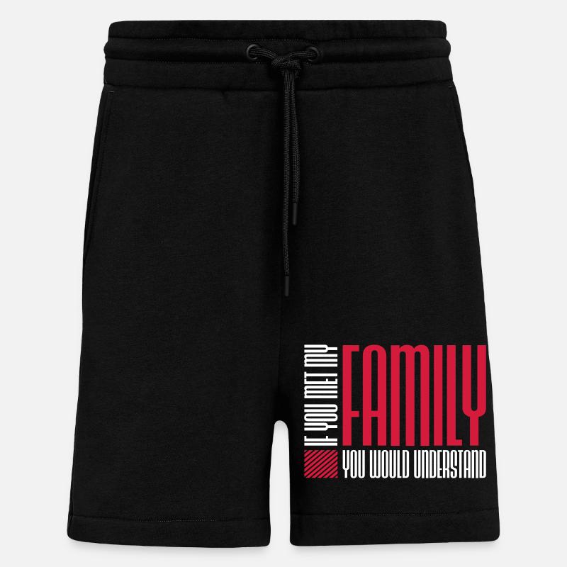 vous comprendriez citation - Short bio décontracté fabriqué en UE - SOLID BLACK