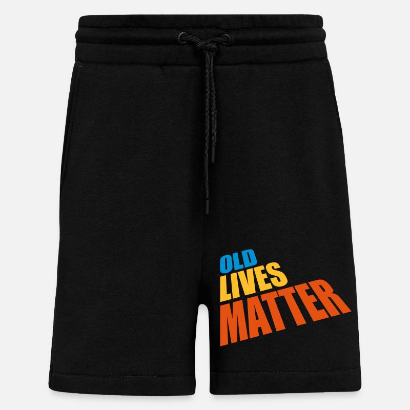 old lives matter quote - Shorts - made by SPREAD - SOLID BLACK