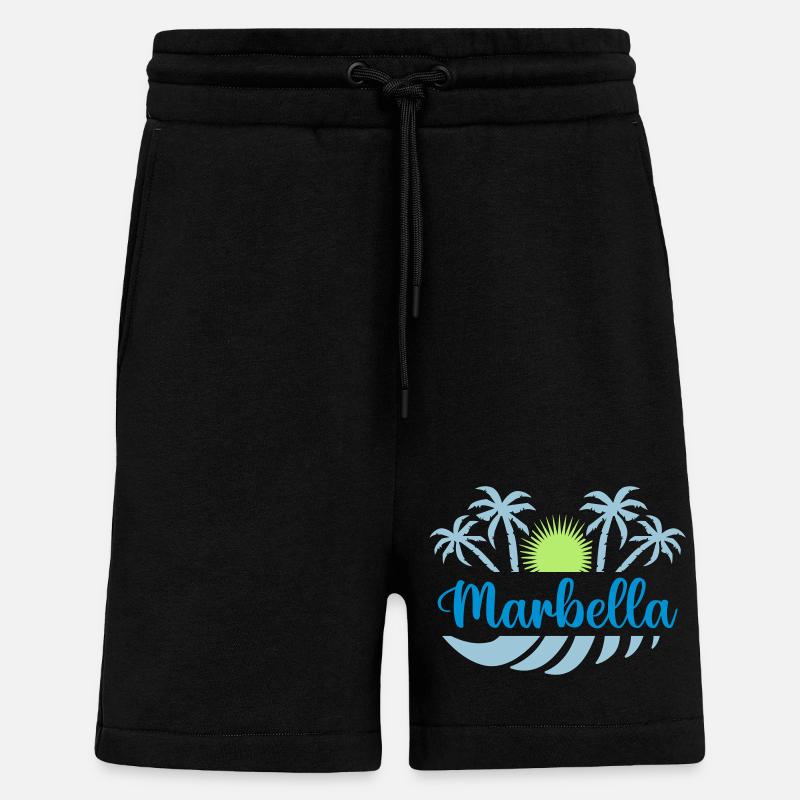 Marbella - Short bio décontracté fabriqué en UE - SOLID BLACK