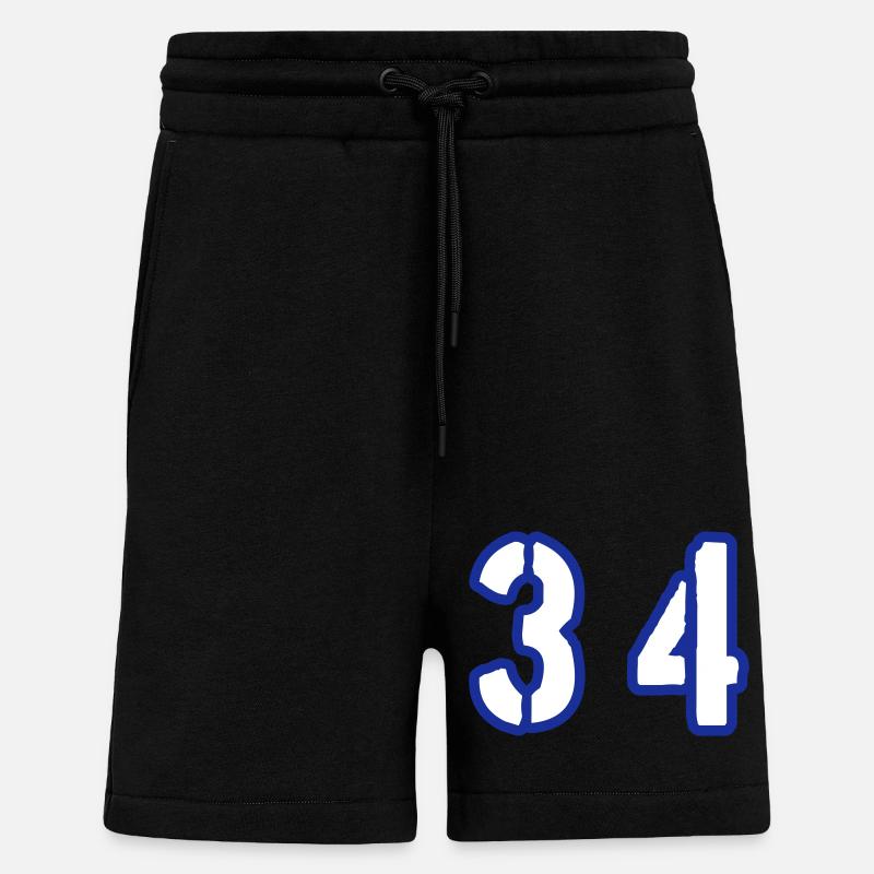 34 Symbole numérique - Short bio décontracté fabriqué en UE - SOLID BLACK