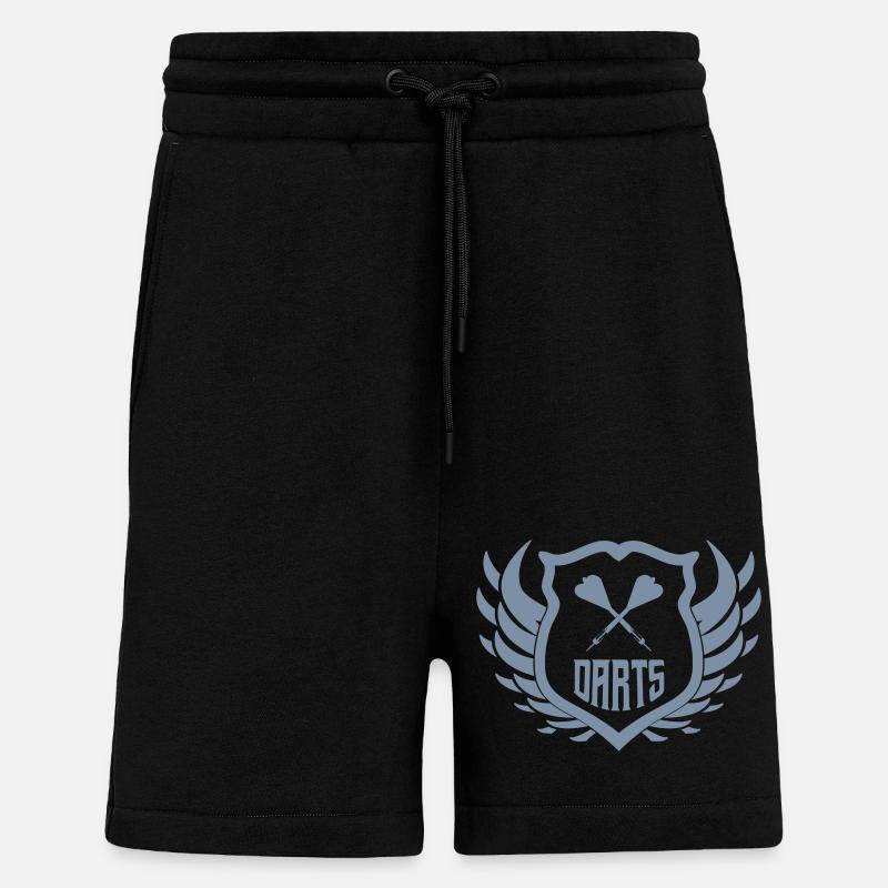 Darts Crest - Shorts - made by SPREAD - SOLID BLACK