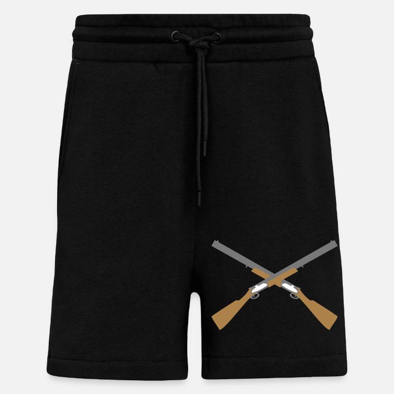 Shotguns - Short bio décontracté fabriqué en UE - SOLID BLACK