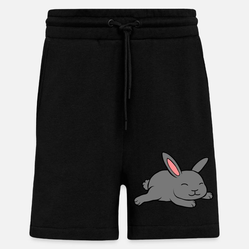 Little cute rabbit - Shorts - made by SPREAD - SOLID BLACK