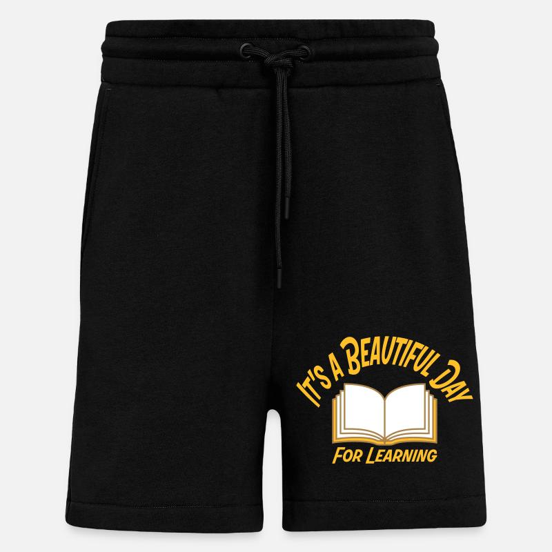 belle journée pour apprendre - Short bio décontracté fabriqué en UE - SOLID BLACK