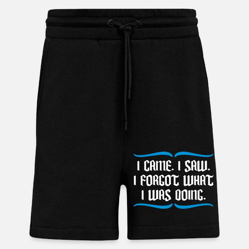 Je suis venu voir oublier - Short bio décontracté fabriqué en UE - SOLID BLACK