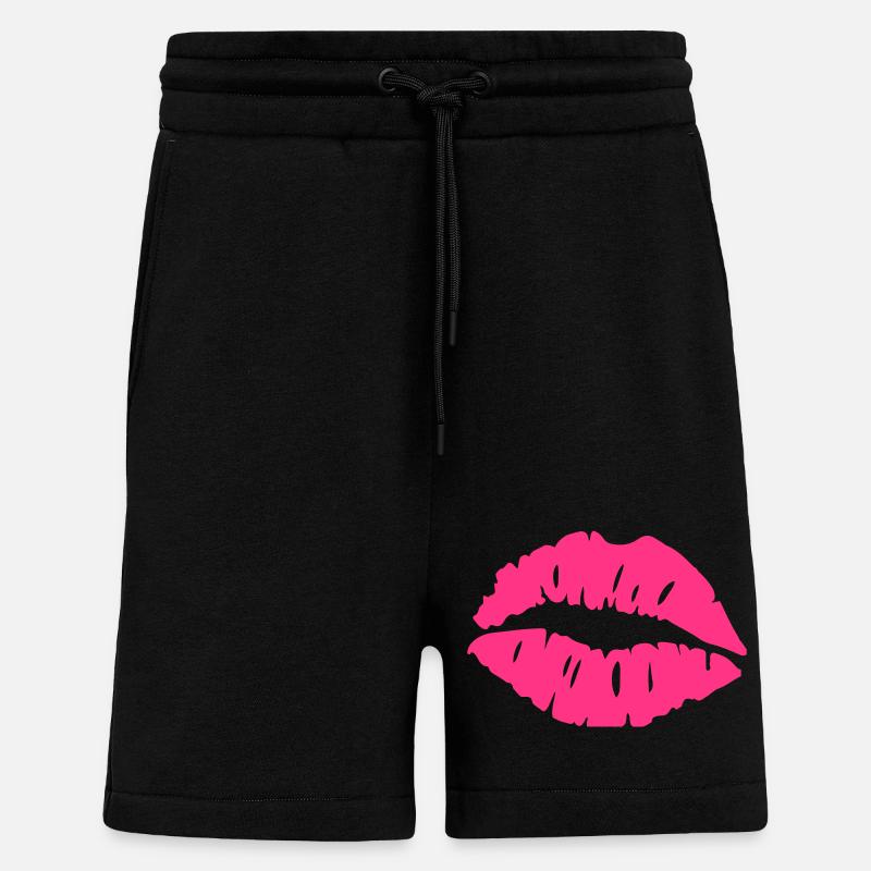 kuss lippen - Shorts - made by SPREAD - SOLID BLACK
