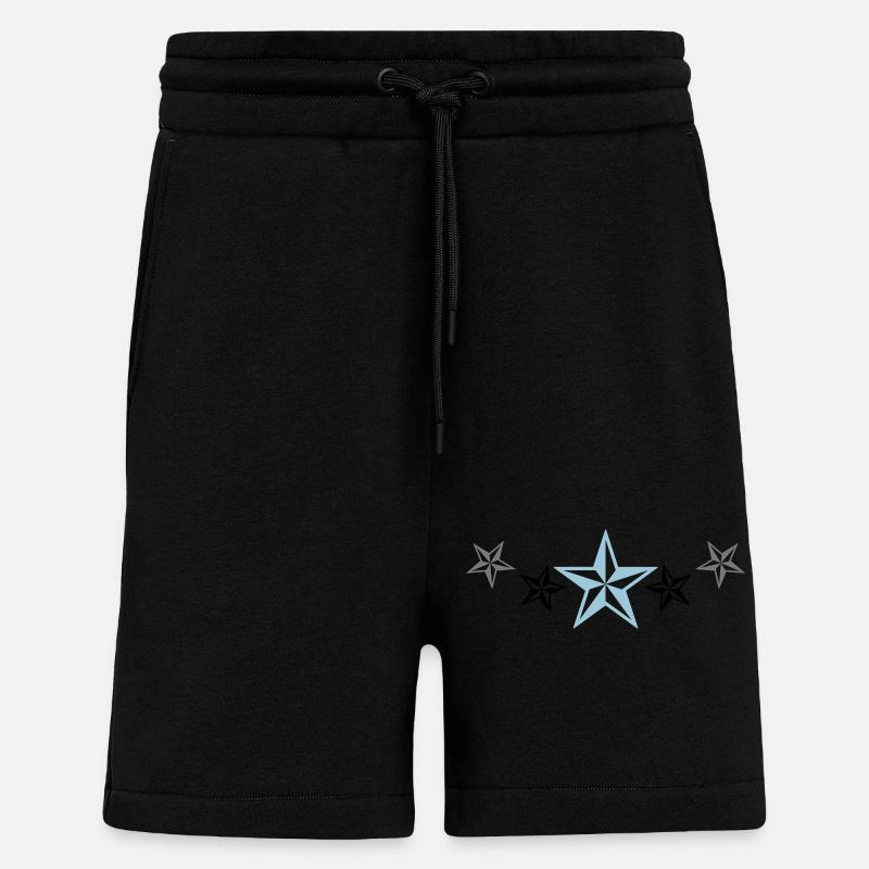 Conception d’étoiles - Short bio décontracté fabriqué en UE - SOLID BLACK