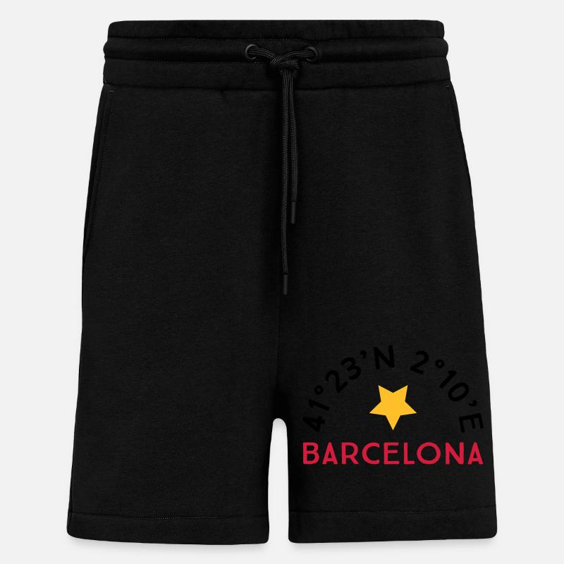 Barcelone - Short bio décontracté fabriqué en UE - SOLID BLACK