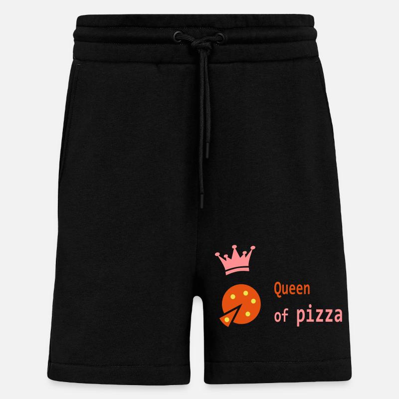 pizza - Short bio décontracté fabriqué en UE - SOLID BLACK