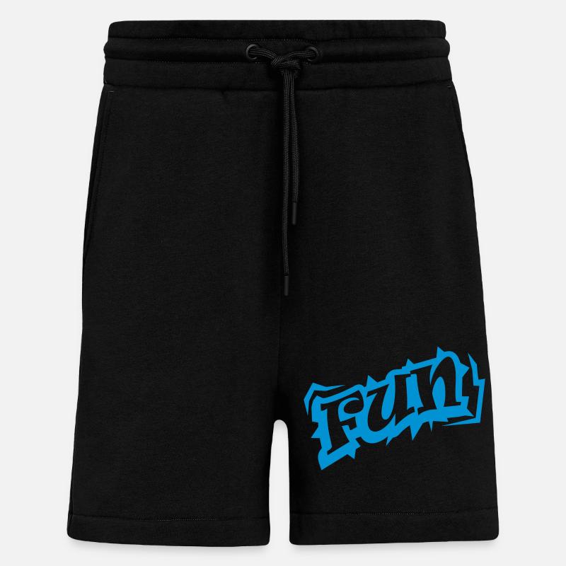 Fun Wort Text Logo - Shorts - made by SPREAD - SOLID BLACK