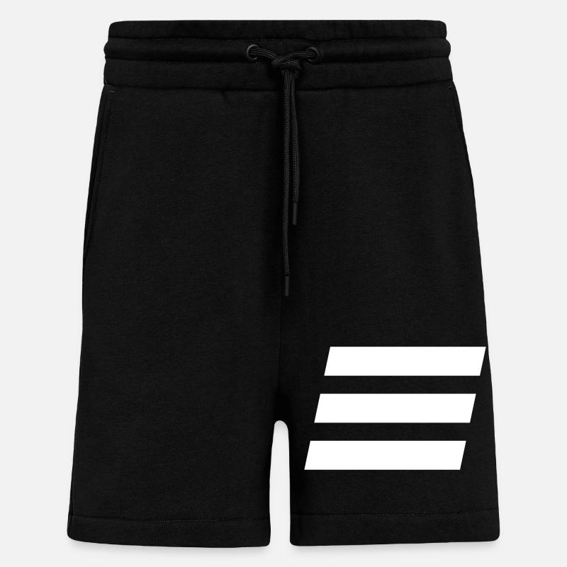 Drapeau / Ailes Monochrome - Vecteur - Short bio décontracté fabriqué en UE - SOLID BLACK