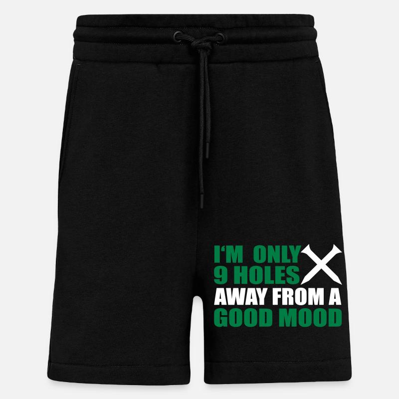 Golfe - Short bio décontracté fabriqué en UE - SOLID BLACK